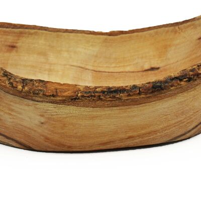 Olive wood soap dish, rustic, 12-16cm