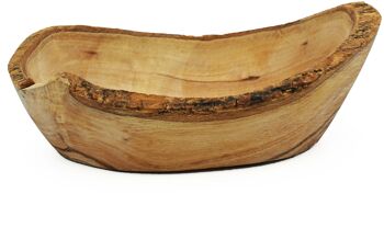 Porte-savon en bois d'olivier, rustique, 12-16cm 1
