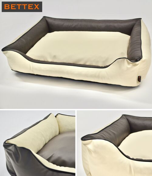 120x90 braun-creme Orthopädisches Hundebett Twixy XL