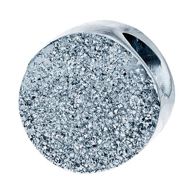PURE - Colgante redondo, 6 mm, diamantado, de acero inoxidable