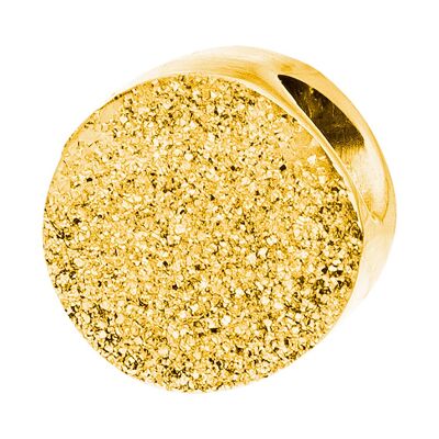 PURE - Anhänger rund, 6mm, diamantiert aus Edelstahl - gold