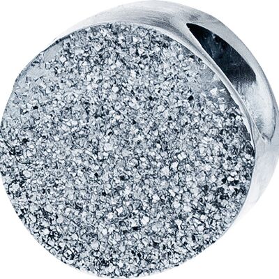 PURE - Colgante redondo, 8 mm, diamantado, de acero inoxidable