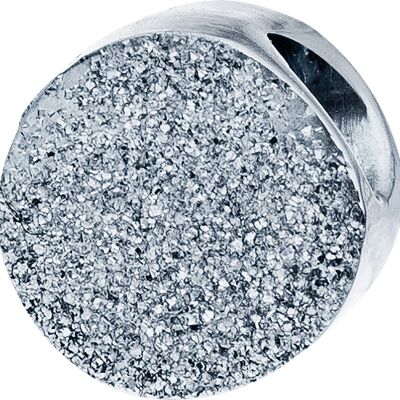 PURE - Round pendant, 8mm, diamond-coated, made of stainless steel