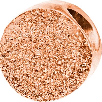 PURE - Anhänger rund, 8mm, diamantiert aus Edelstahl - rosé