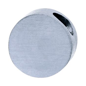 PURE - pendentif rond, 6mm, poli et mat en acier inoxydable 1