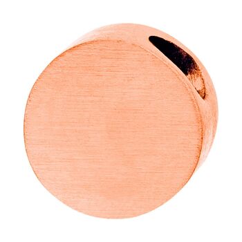 PURE - pendentif rond, 6mm, poli et mat en acier inoxydable - rosé 1