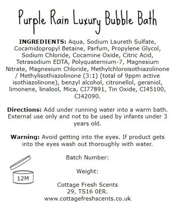 Bain moussant de luxe Purple Rain 6