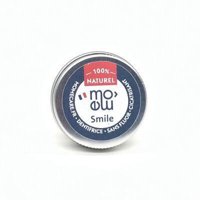 100% natural solid toothpaste, teenagers and adults - 10 toothpaste tablets in an aluminum travel box - 100% natural - Travel friendly