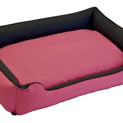 80x60 Rosa-Anthrazit Orthopädisches Hundebett Twixy M