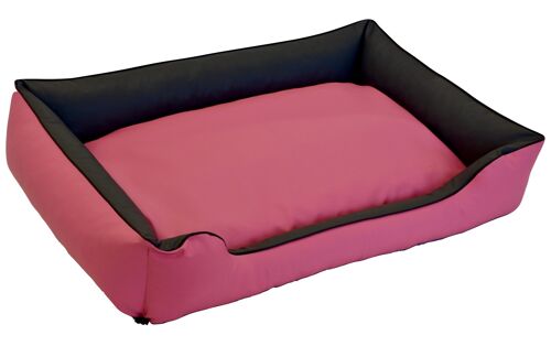 100x70 Rosa-Anthrazit Orthopädisches Hundebett Twixy L