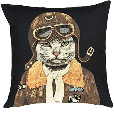 decorative pillow cover airborne cat