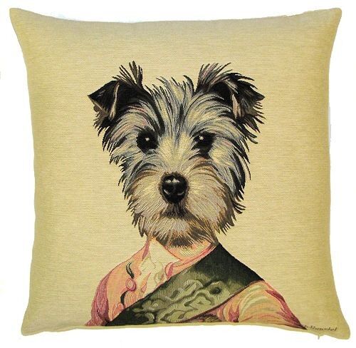 decorative pillow cover Yorkshire dog by Poncelet