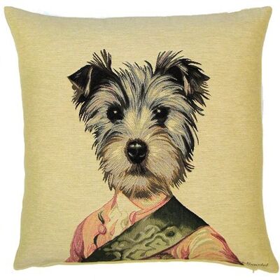 decorative pillow cover Yorkshire dog by Poncelet