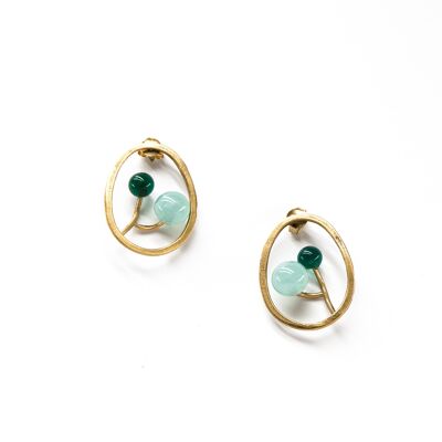 Medium double Biglass earrings with Murano glass