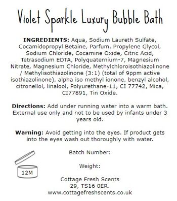 Bain moussant de luxe Violet Sparkle 5