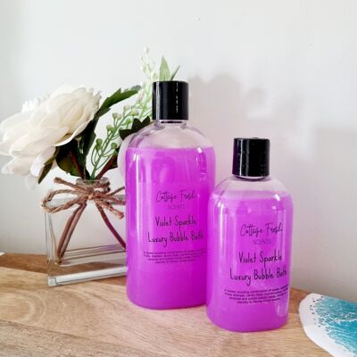 Baño de burbujas de lujo Violet Sparkle
