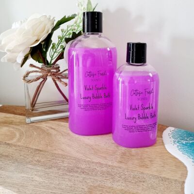 Baño de burbujas de lujo Violet Sparkle