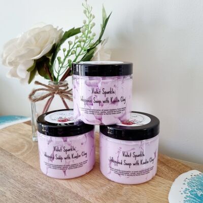 Violet Sparkle Whipped Soap