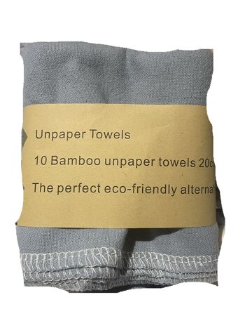 Serviettes sans papier 10 serviettes sans papier réutilisables en bambou 2