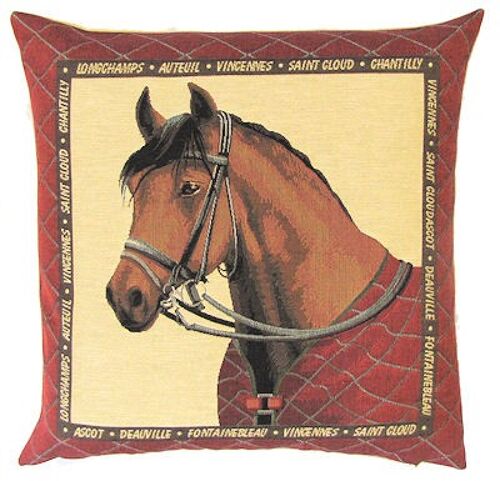 decorative pillow cover horsehead red blanket