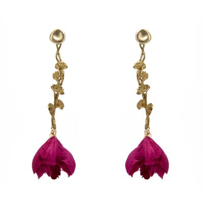 Flourist FLPNW6 earrings in fuchsia pink