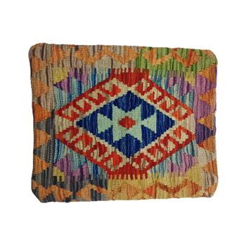 Housse de coussin Kilim tissé à la main orange Sunrise 4