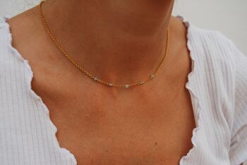 Collier en argent sterling avec aigue-marine. 2