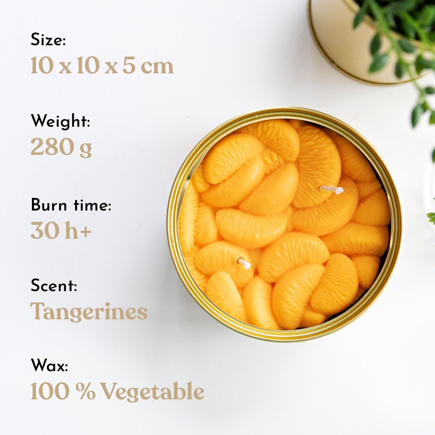 Peeled tangerines candle