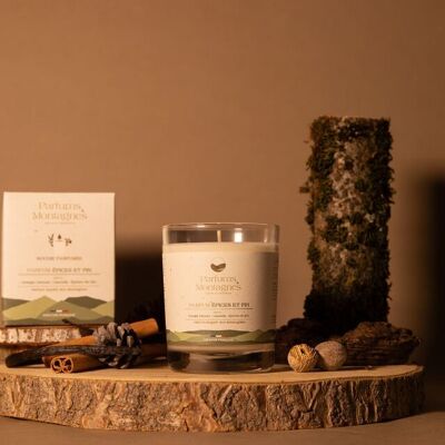 Spices and Pine scented candle