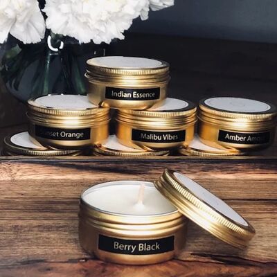 Berry Black Mini Candle (Gold)