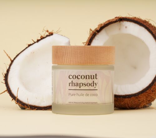 Coconut Rhapsody - Huile de Coco pure - Visage, corps, cheveux - Hydratante, nourrissante, protectrice, démaquillante - 100 ml