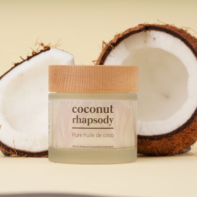 Coconut Rhapsody - Huile de Coco pure - Visage, corps, cheveux - Hydratante, nourrissante, protectrice, démaquillante - 100 ml