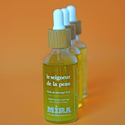 Le Seigneur de la Peau - Aceite de Moringa virgen para la noche - Rostro, cuerpo - Muy nutritivo, antiedad, suavizante, acabado graso - 30 ml