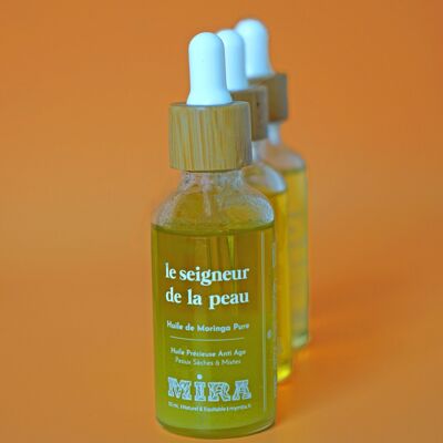 Le Seigneur de la Peau - Virgin Moringa oil for the night - Face, body - Very nourishing, anti-aging, softening, greasy finish - 30 ml