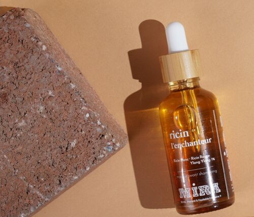 Ricin l'Enchanteur - Masque capillaire avant-shampoing à l'huile de ricin et ylang-ylang - Cheveux - Accélérateur de croissance, nourrissant - 50 ml