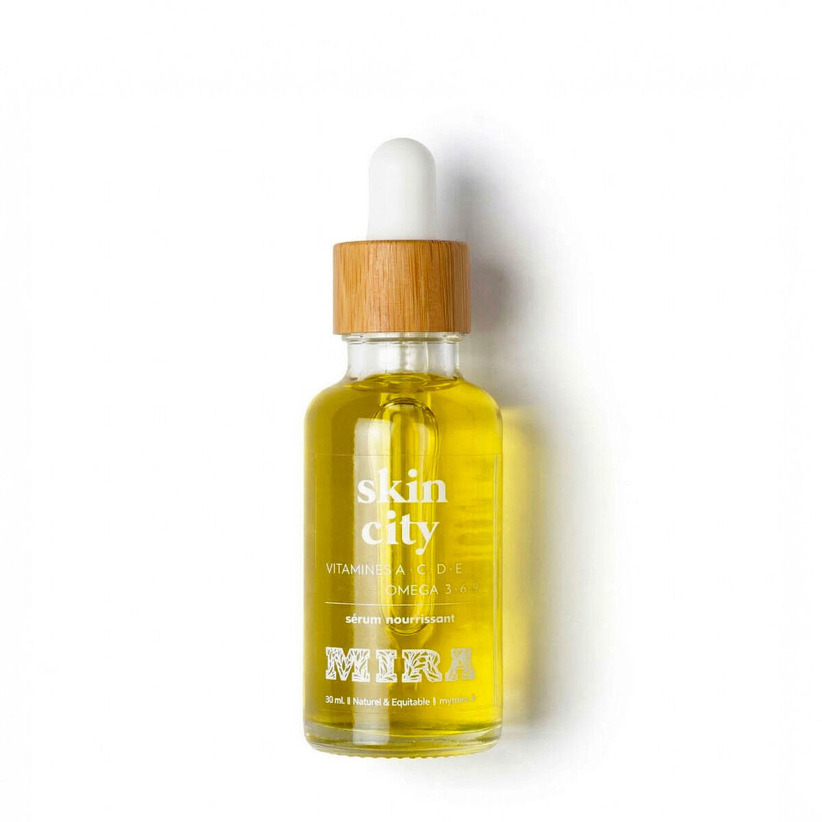 Natural Day Serum - Skin City - Serum with Kukui Oil, Moringa, Safflower and Wild Lemon Essential Oil - Face, Body, Hair - Nourishing, Hydrating, Firming, Non-Greasy Finish - 30 ml