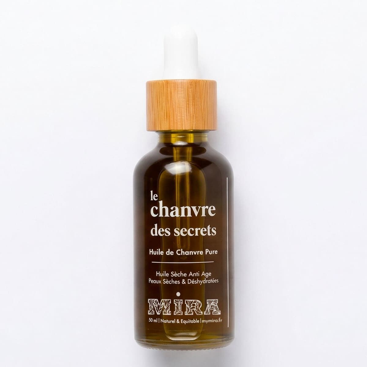 Multifunction oil - Le Chanvre des Secrets - Pure Hemp dry oil - Face, hair - Softening, anti-aging - 100% made in France - 50 ml