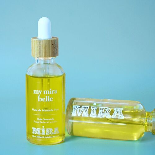 My mira belle - Huile de Mirabelle pure - Visage - Adoucissante, émolliente, nourrissante, gourmande - 50 ml