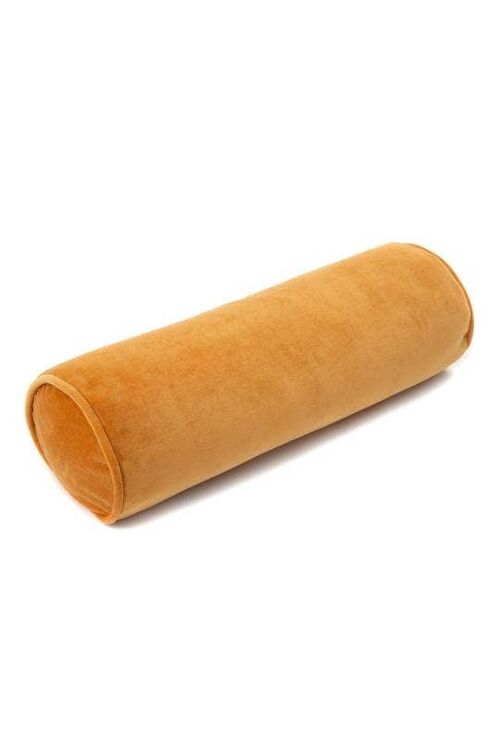 Roll cushion Velvet Mustard