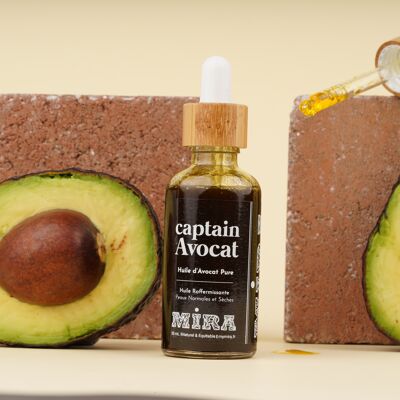 Captain Avocado - Virgin Avocado Oil - Face, body, hair - Regenerating, ultra-nourishing, rich - 30 ml