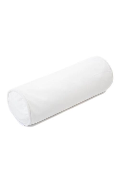 Roll cushion Velvet White