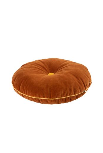 Coussin Bouton Cannelle / Moutarde 1