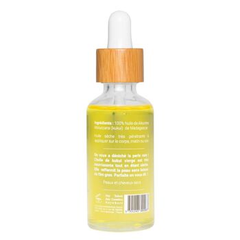 Oss 117 : ma peau ne répond plus - Huile sèche de Kukui pure - Visage, corps, cheveux - Hydratante, nourrissante, raffermissante - 50 ml 2