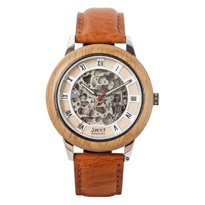 Automatic men's watch CONSTANTIN tobacco brown (leather)
