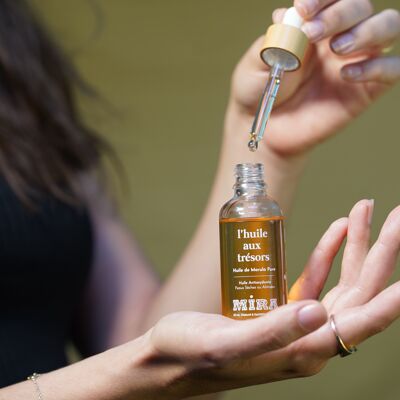 L'huile aux Trésors - Reines Marula-Trockenöl - Gesicht, Haare - Schützend, Anti-Aging, pflegend, Antioxidans - 50 ml