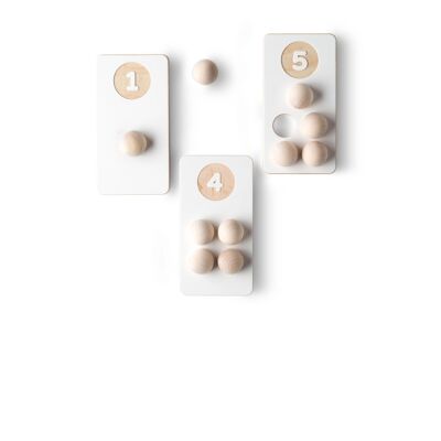 Numbers for learning to count, wooden blocks, montessori