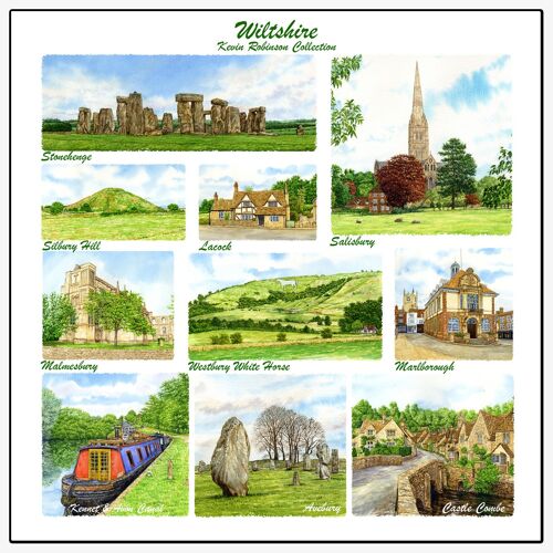 Ceramic Coaster Wiltshire multi image