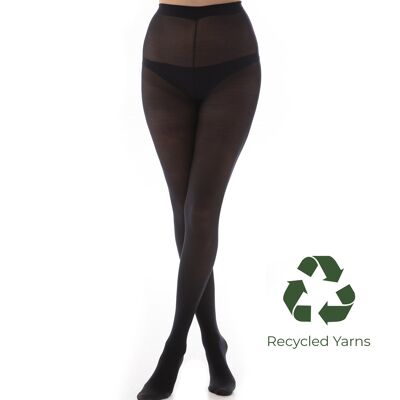 50 Denier Opaque Recycled Yarn Tights-Black