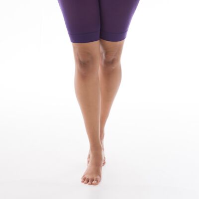 90 Denier Curvy Super Stretch Anti Chafing Shorts-Purple
