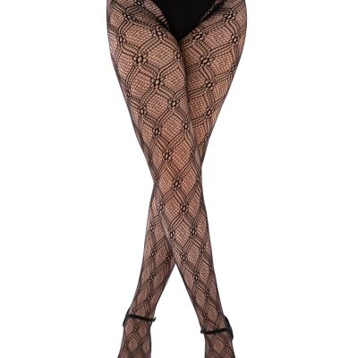 Daisy Net Tights-Black